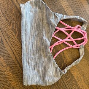 lululemon athletica Gray and Pink Sports Bra